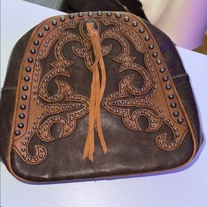 Montana West Brown and Tan Backpack
